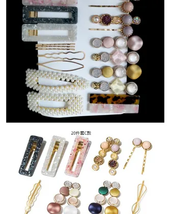 Acetic acid hairpin pearl hairpin set