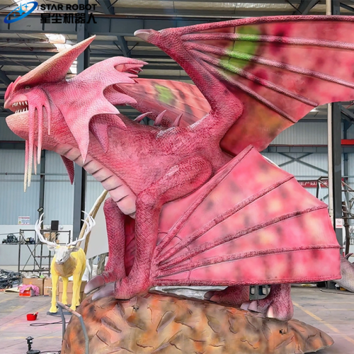 Pink Western Dragon Animatronic untuk dijual