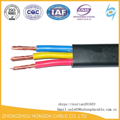 PVC Insulated Wire Flat Cable,VVF Cable 3 Core 6mm2