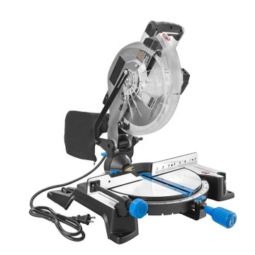 Saw mitter kayu geser 10 inci dengan bevel tunggal, laser/lampu LED, dan tenaga listrik: mesin pemotong presisi untuk proyek pengerjaan kayu