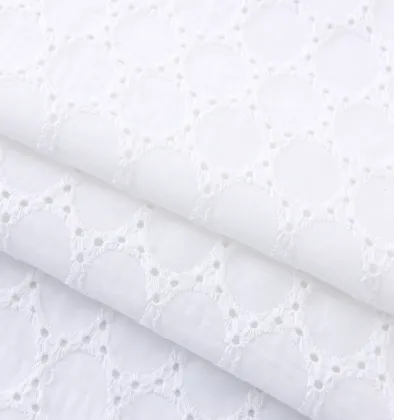 swiss woven cotton embroidery textile lace fabric