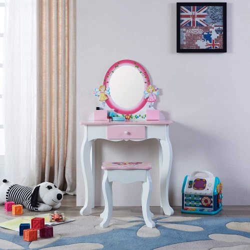 Kids Beauty Makeup Vanity Table And Chair