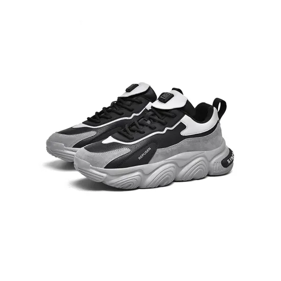 Wholesale Men's Sports White Lace-Up Leather Board Shoes