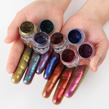 Hochwertige Doppelrefraktionglitter Lidschatten - benutzerdefinierte metallische Mehrrom losen Lidschatten