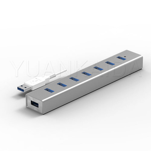 7-Port USB 3.0 Aluminum Portable Data HUB