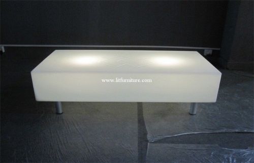 Remote Control Glowing Led Double Coffee Table / Led Bar Tables For Lounge Pl45