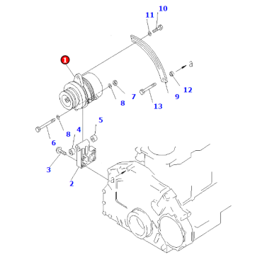 ALTERNADOR DE MOTOR KOMATSU 6D125 GENUÍNO 600-821-8360