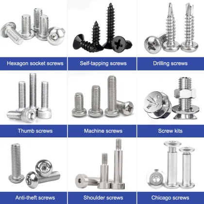 Furniture and Wood Cabinet Bolts and Screws: M2 to M8 Stainless Steel Spax