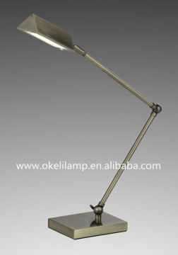 Made in China Factory Bronze Led Lights Study Desk Lamp Portable Flexible Folding Reading