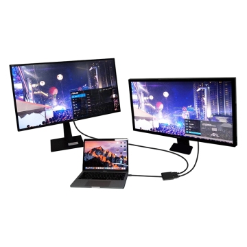 USB C 3.1 till Dual DP Female Video Converter: 4K 30Hz DisplayPort Adapter för Type-C-enheter