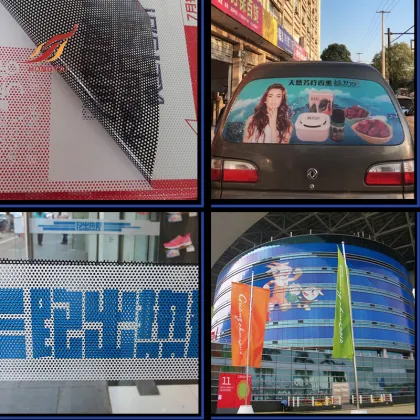 storefront advertising material one way mesh window sticker