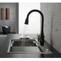 Brass 360 graus Turn Pull Down Kitchen Torneira