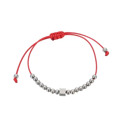 Yiwu Aceon Velle Stainless Steel Red Nylon Rope Hand Braid Bracelet