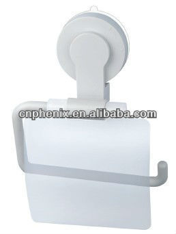 Attachable heavy duty suction cup tissue roll holder