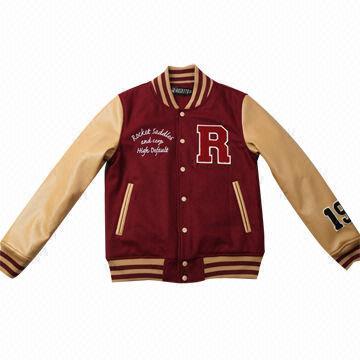 2014 American Football Jacket, Made of 50% Wool and 50% Polyester Body Shell Fabric