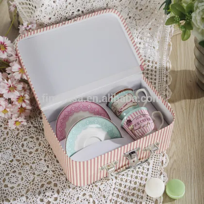 100CC Elegant New Bone China coffee cup gift set