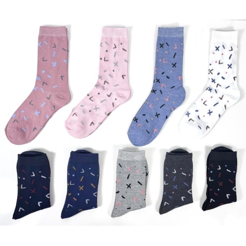 Candy-colored high-top stockings for women