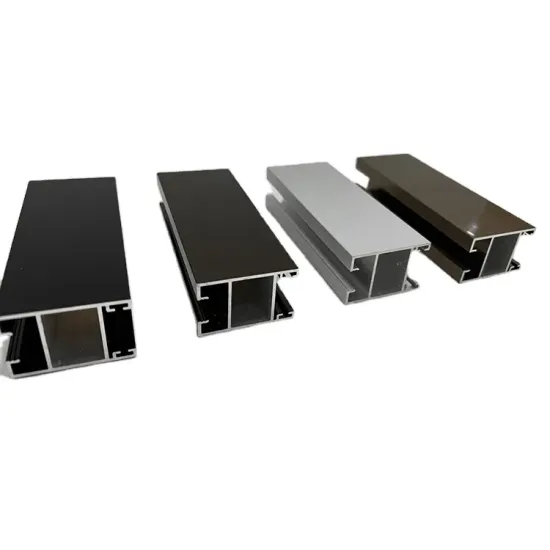 Aluminum extruded profiles used to clamp glass