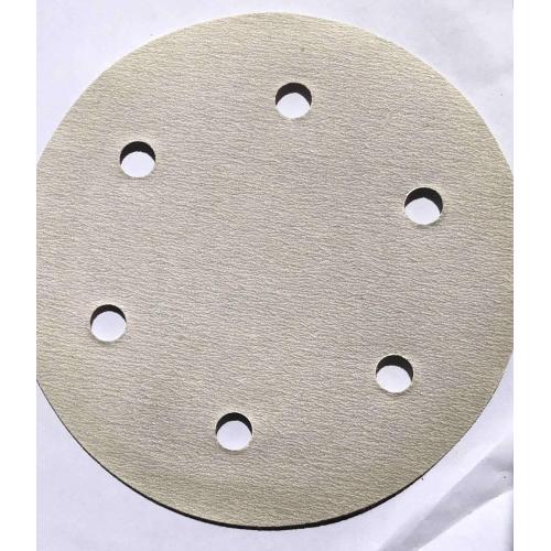 9inch six hole grit60 white coated loop disc