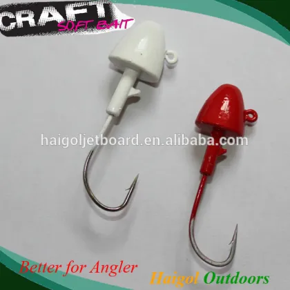 Hot selling artificial bait of lead head hook UV painting jig head hook