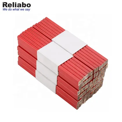 Red Flat Mark Woodworking Carpenter Pencil