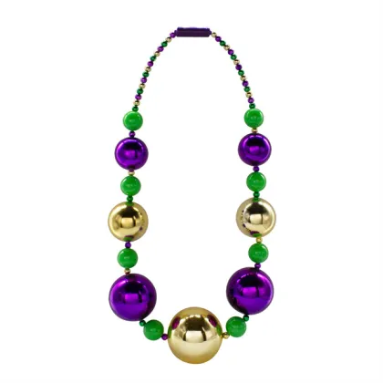 LED Light Jumbo Shine Bright Mardi Gras Beads Necklace
