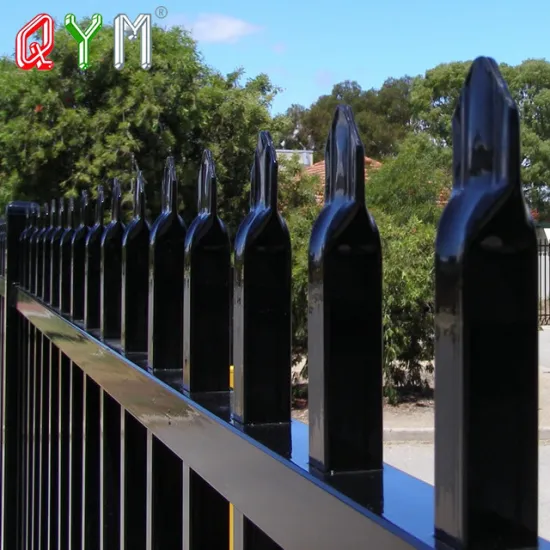 Welded Spear Wrought Iron Picket Fence Steel Removable High Picket Fence