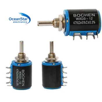 Precision Multi-Turn Wirewound Potentiometer WXD3-12 with Various Resistances