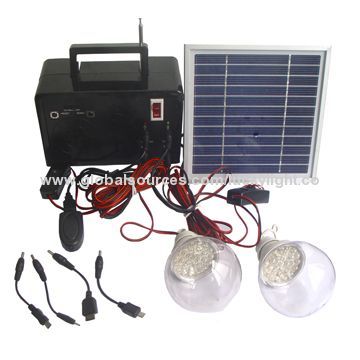 LED Mini Solar Panel Kit for Homes Use with LED Bulb, FM Radio, Solar Panel and USB