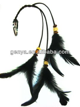 Real feather Hair Extensions with metal clip and chain