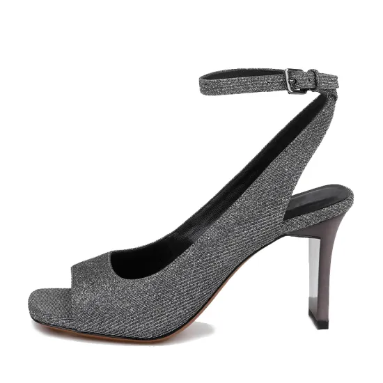 Women Canvas High Heel Sandals Fashionable Summer Shoes