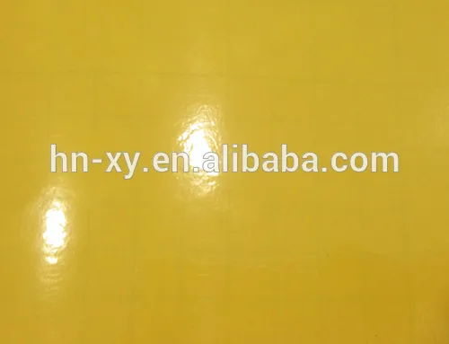 Double sides Adhesive Vinyl Glossy 60umPVC, 23um PET, 85g yellow paper with green lines