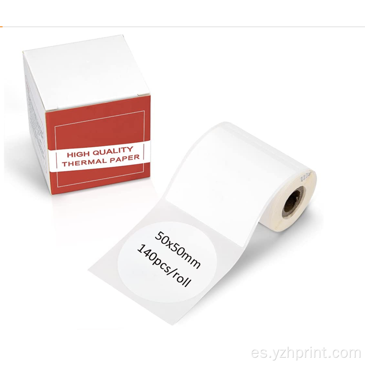Etiqueta de rollo de etiqueta térmica redonda etiqueta de papel térmico