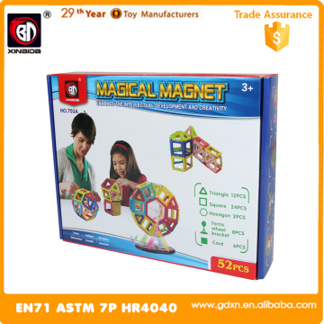 Hot selling small packing magical magnet magnetic building blocks 52pcs