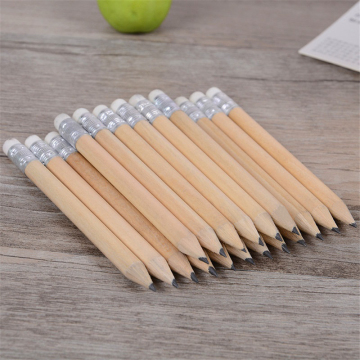 Cheap Mini Wooden Pencils with Erasers in Bulk for Kids and Office