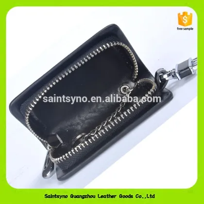 Wholesale genuine leather car key wallet pouch 16641