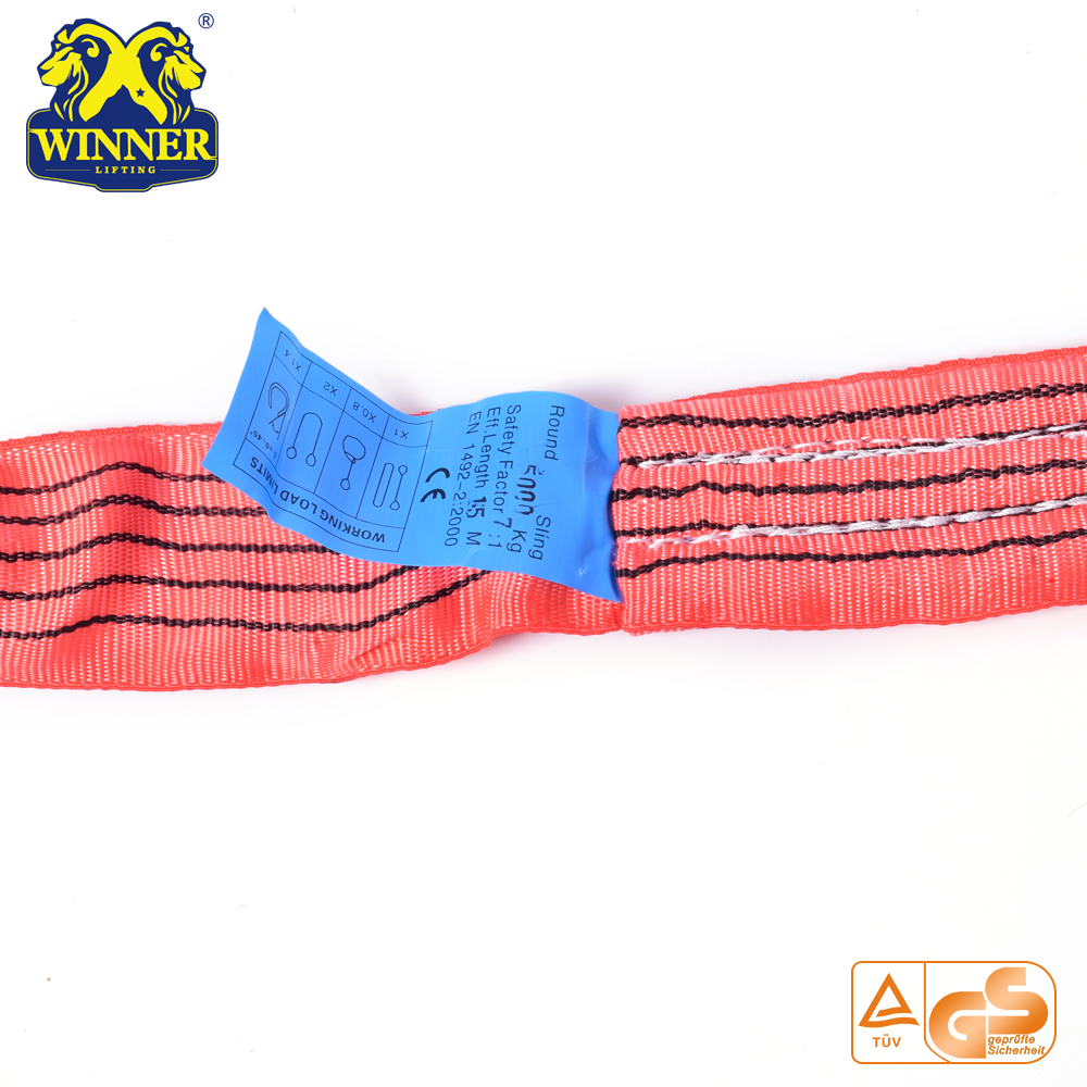 Heavy Duty Nylon Polyester 5T Soft Round Webbing Sling China Manufacturer