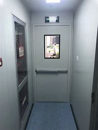 Pharmaceutical hermetic modular clean room steel door