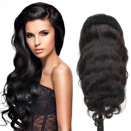 Human Hair Hd Swiss Lace Front Wig Pre Plucked Raw Brazilian Virgin Human Hair Body Wave Transparent 360 Full Lace Frontal Wig