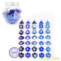 Bescon RPG Dice Set 35pcs Ocean Blue Set, DND Role Playing Game Dice 5X7pcs