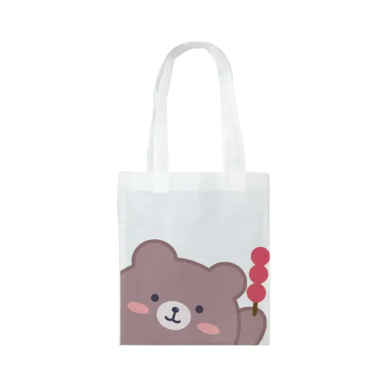 Printed Reusable Linen Grocery Tote Bags
