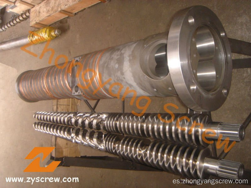 Pelletetizer de PVC 65/132 Co-Rotating Cónico Twin Tornillo y Barril