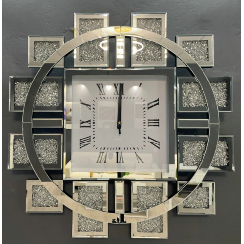 Horloge murale miroir avec design minimaliste