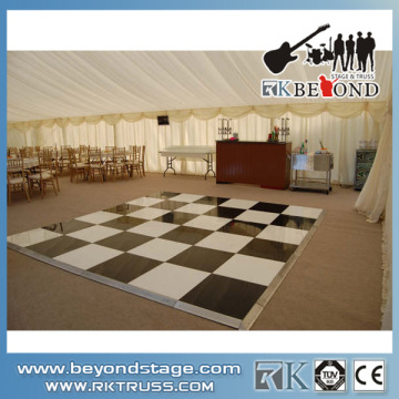 Black White Wooden Portable Dance Flooring