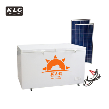 400L Double Doors 12V DC Deep Freezer for Solar Panel and Battery Operation