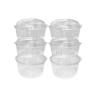 Custom Clear Recyclable Plastic Salad Containers with Lid
