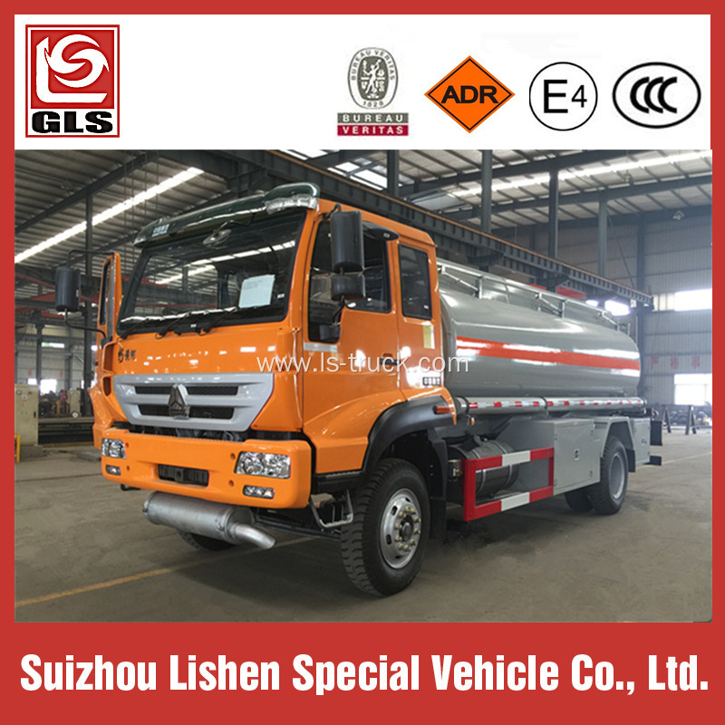 RHD 4X2 Sinotruk 12000L Fuel Tanker Truck