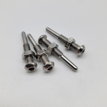 M4 M6 M8 Customized Stainless Steel Threaded Locating Pins with Hex Nut Fasteners