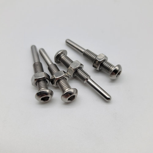 M4 M6 M8 Customized Stainless Steel Threaded Locating Pins With Hex Nut ...