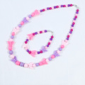 14mm Butterfly Beaded Handmade Necklace Bracelet chain Set